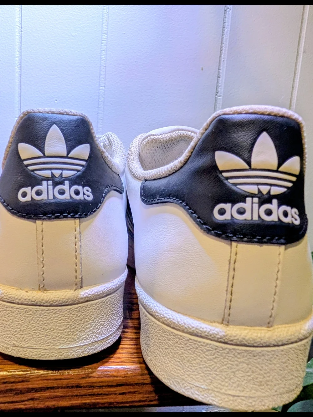 Adidas Superstar White & Black Leather Sneakers